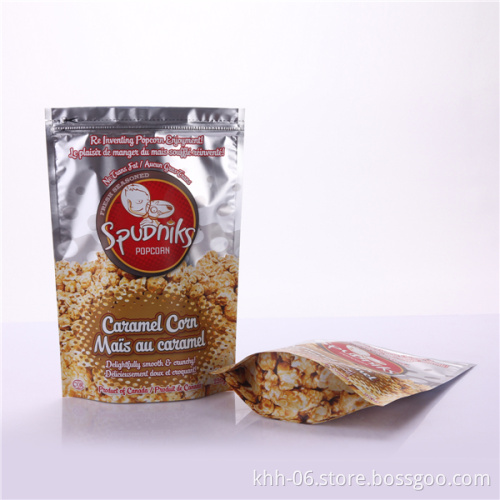 Aluminium foil stand up ziplock banana chips packaging bag